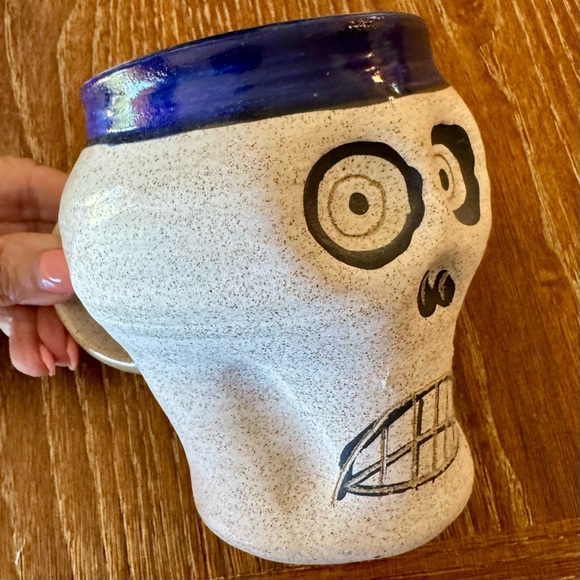 Handmade Other - Handmade skull mug w/ bright green interior